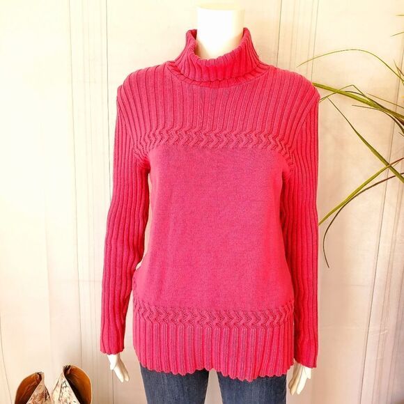 Coldwater Creek chunky knit 100% cotton sweater - Picture 3 of 6